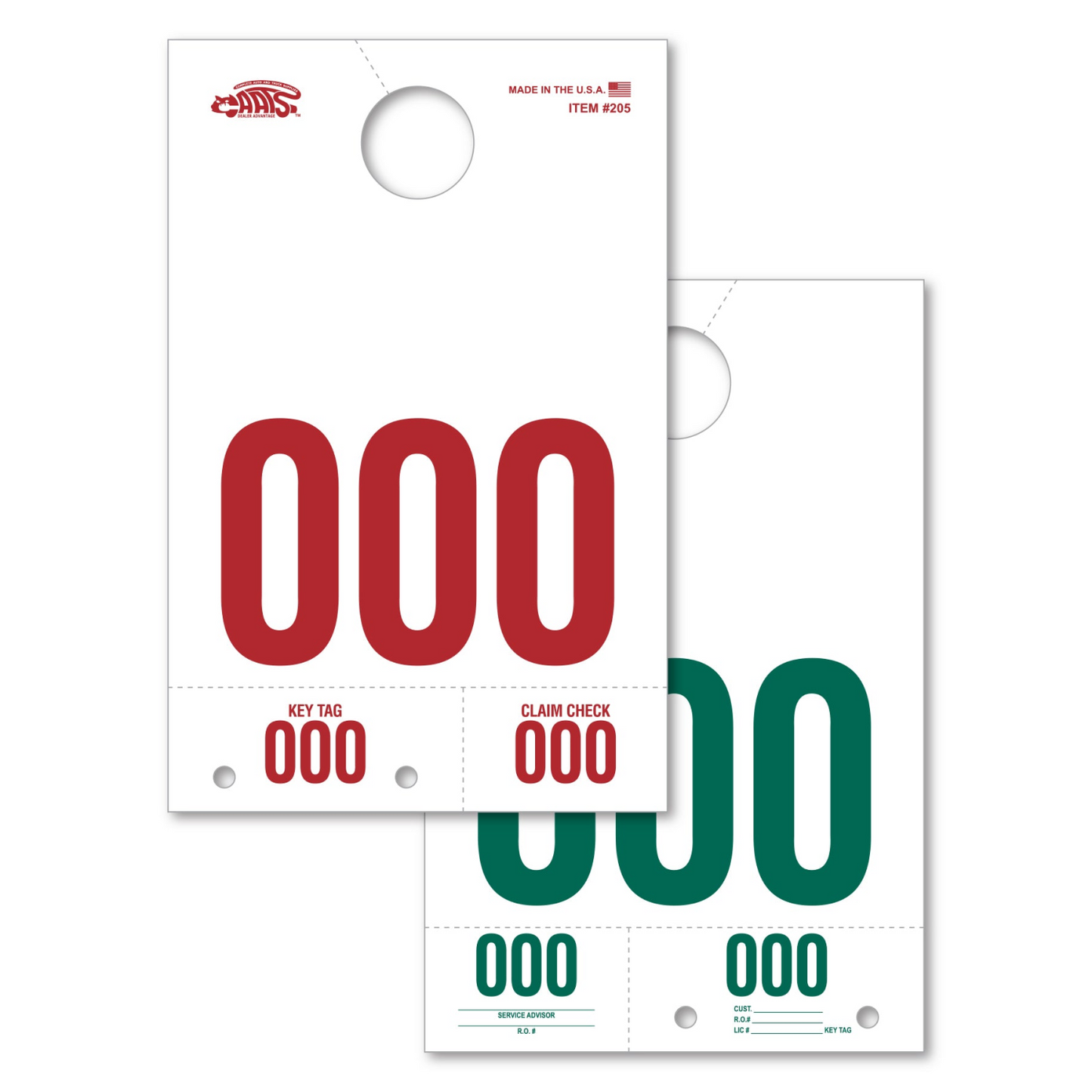 SDN-3 LONG White 3 Digit Dispatch Number 000-999