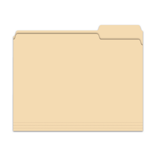 3 Tab File Folders - Plain
