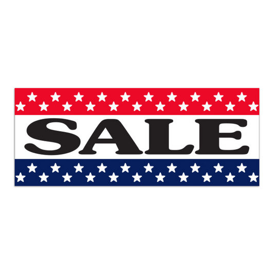 Windshield Banner - Sale-Red/White/Blue