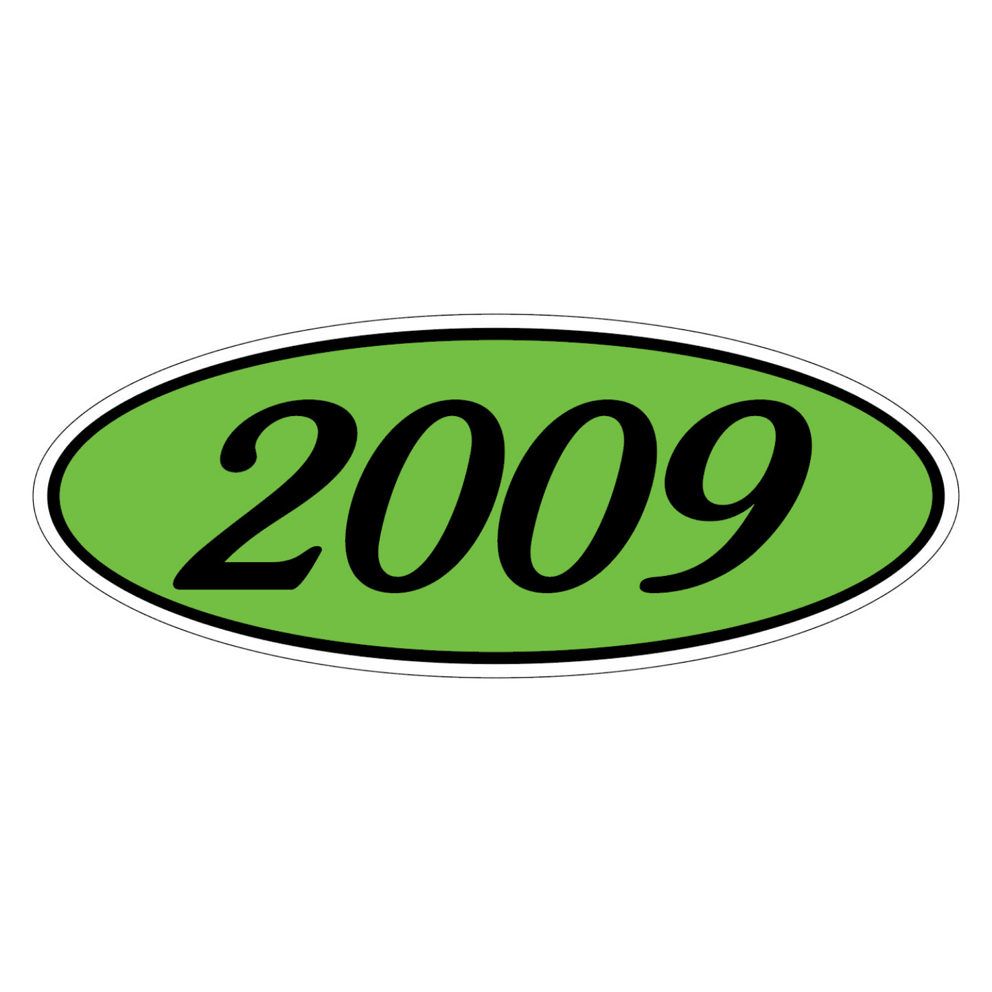 Oval Year Window Sticker