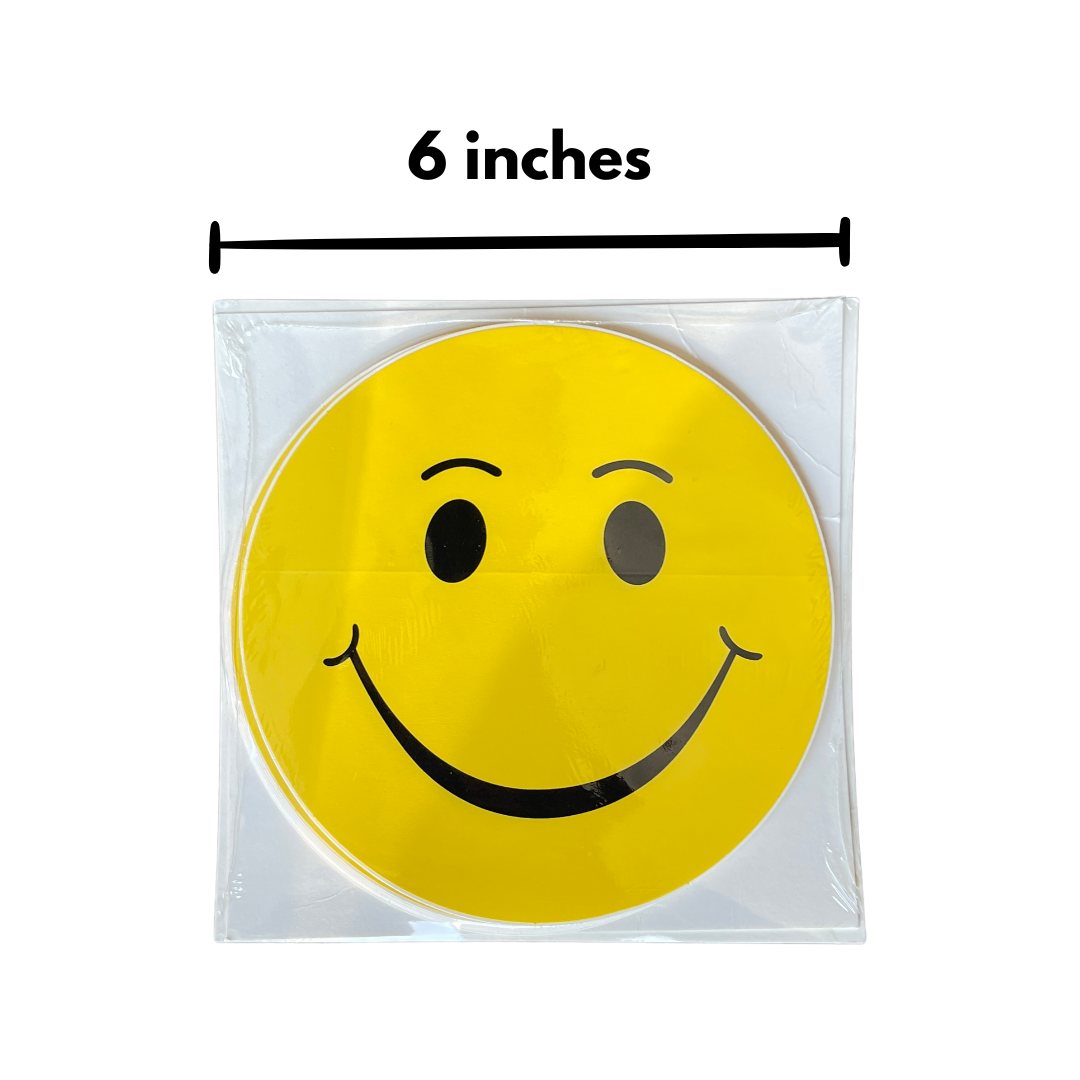 Smiley Face Window Sticker Decal - 12 pack