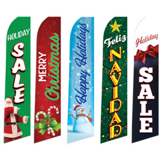 Holiday Season Dealership Marketing Flags - FLAG ONLY