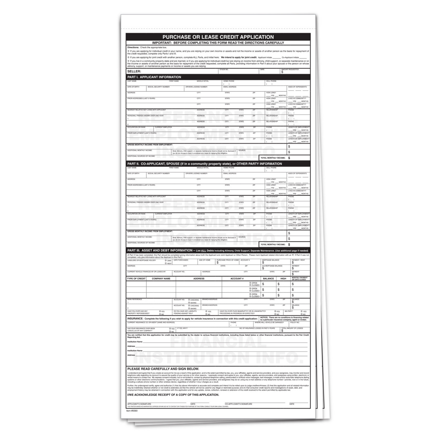 Universal Credit Application (100 QTY)