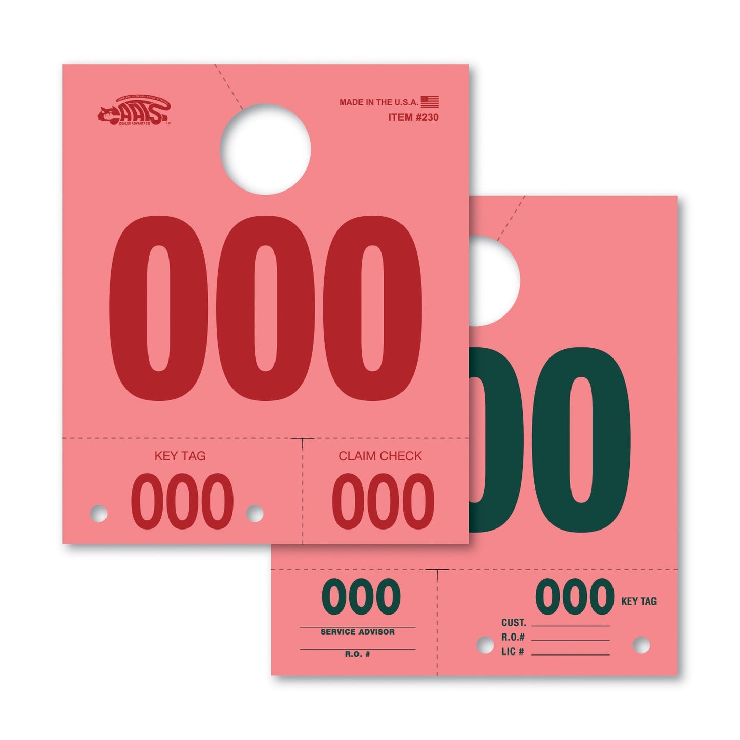 Colored Dispatch Numbers