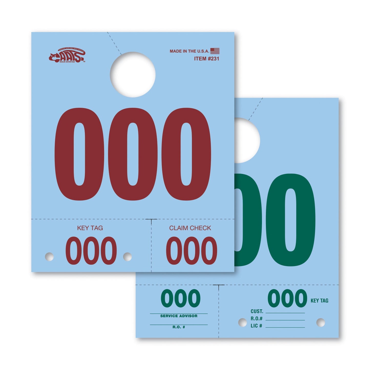 Colored Dispatch Numbers