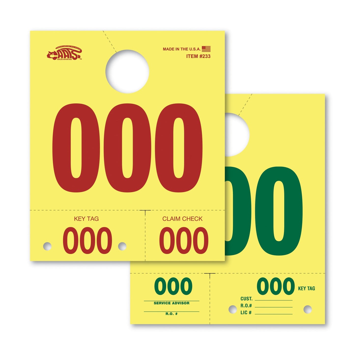 Colored Dispatch Numbers