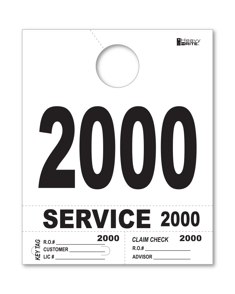 Heavy Brite 4 Part Service Dispatch Numbers
