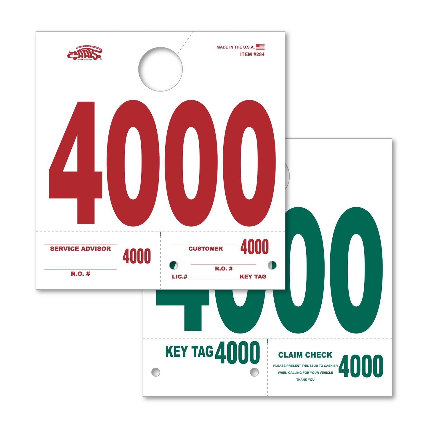 Heavy Stock Side Padded Dispatch Numbers