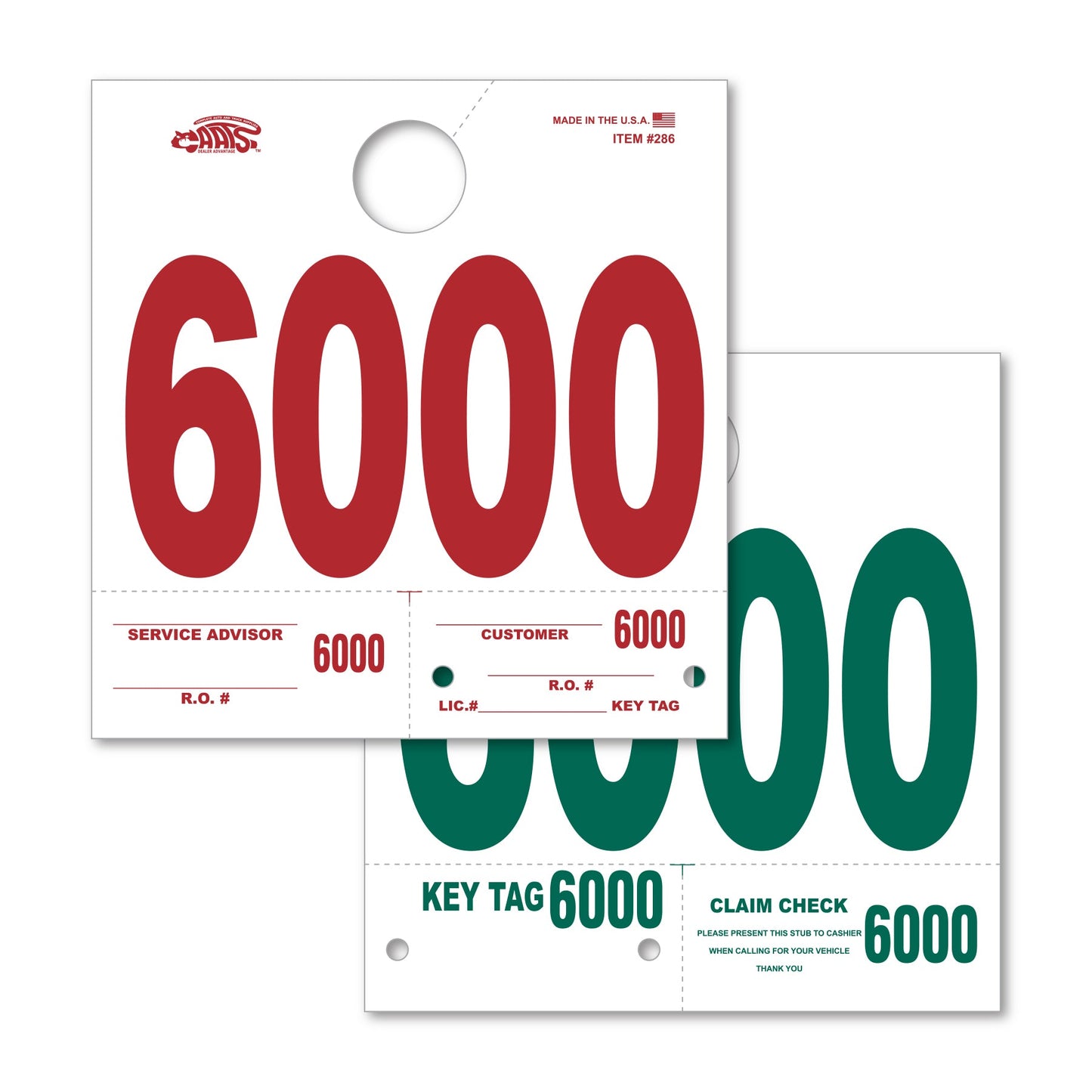 Heavy Stock Side Padded Dispatch Numbers