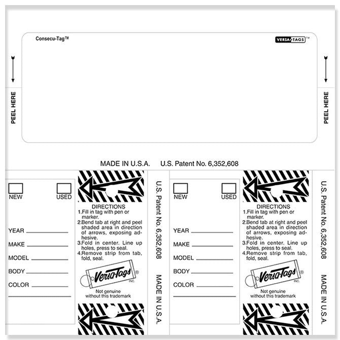 Control Tags - Blank (125pcs)