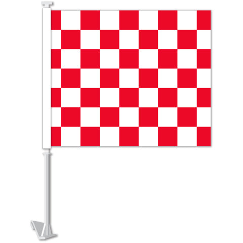 Standard Clip-On Flag - Red/White Checkered