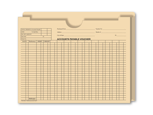 Expandable Accounts Pay Voucher Jackets, 1" Gusset
