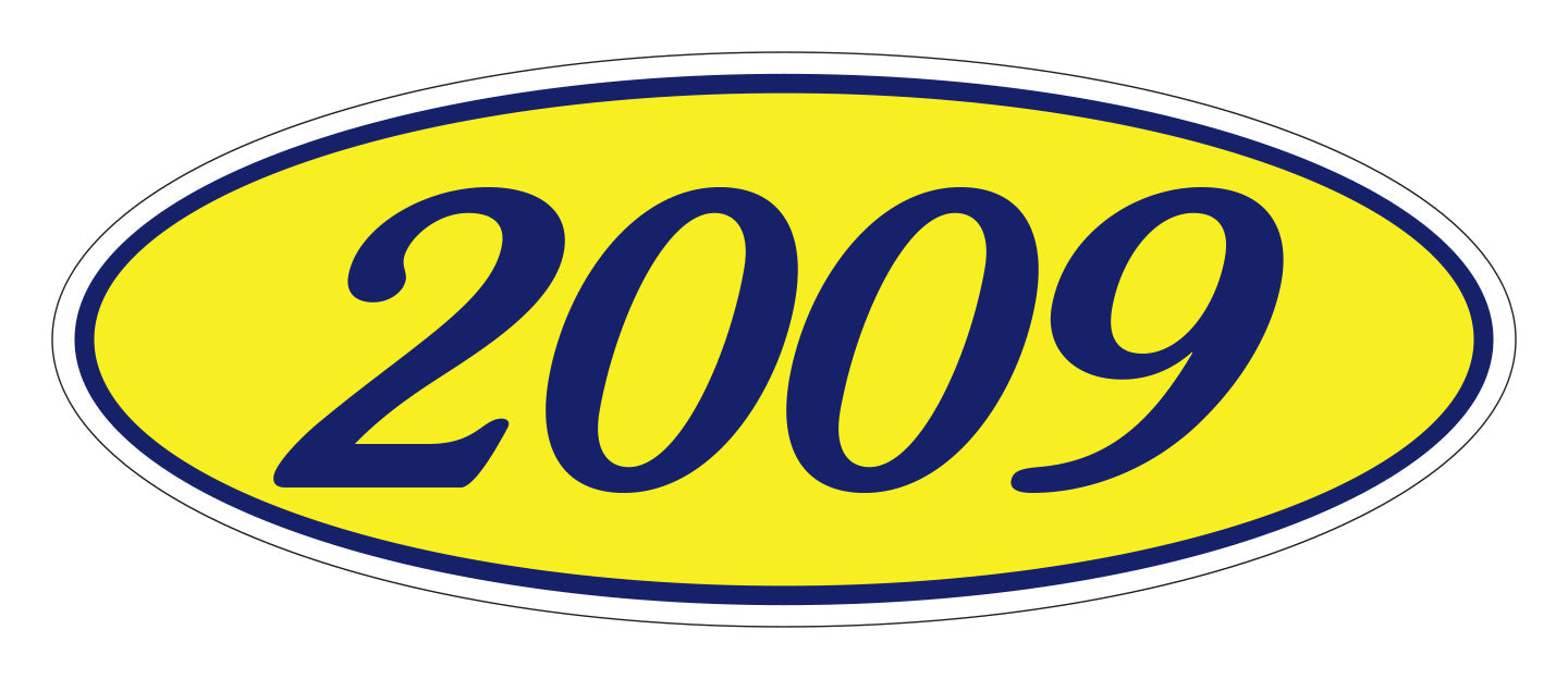 Oval Year Window Sticker