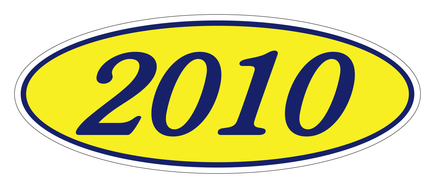 Oval Year Window Sticker