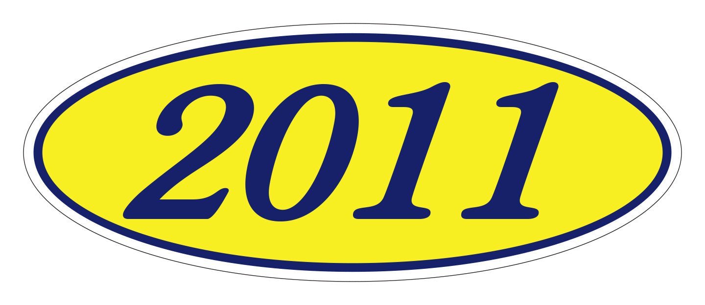 Oval Year Window Sticker