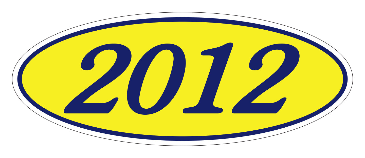Oval Year Window Sticker