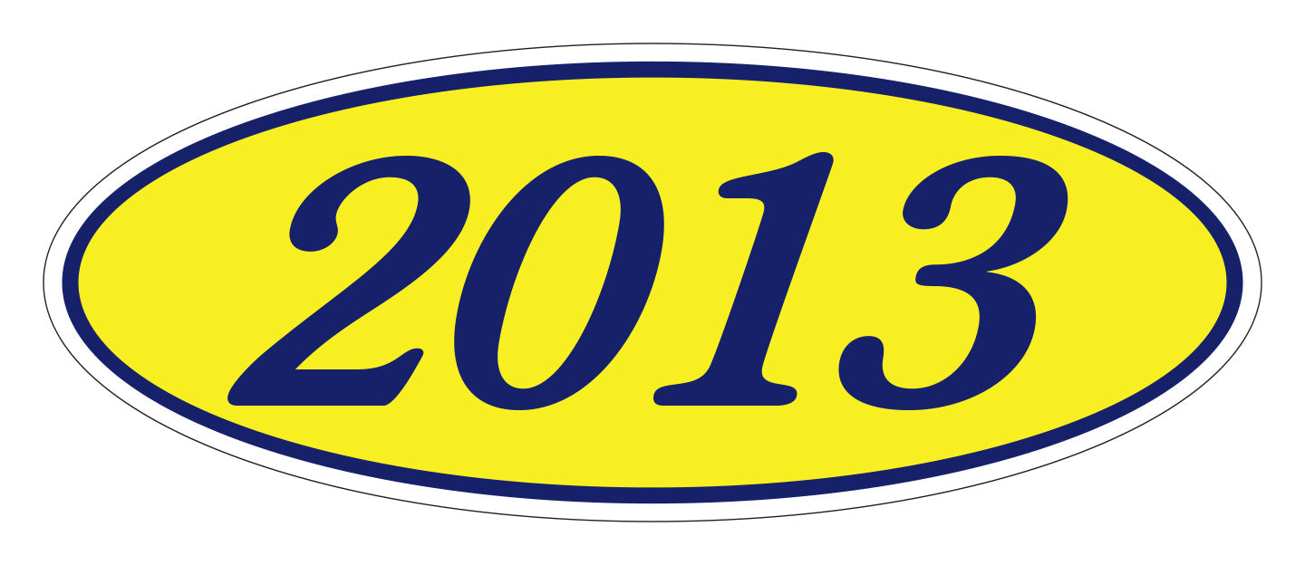 Oval Year Window Sticker