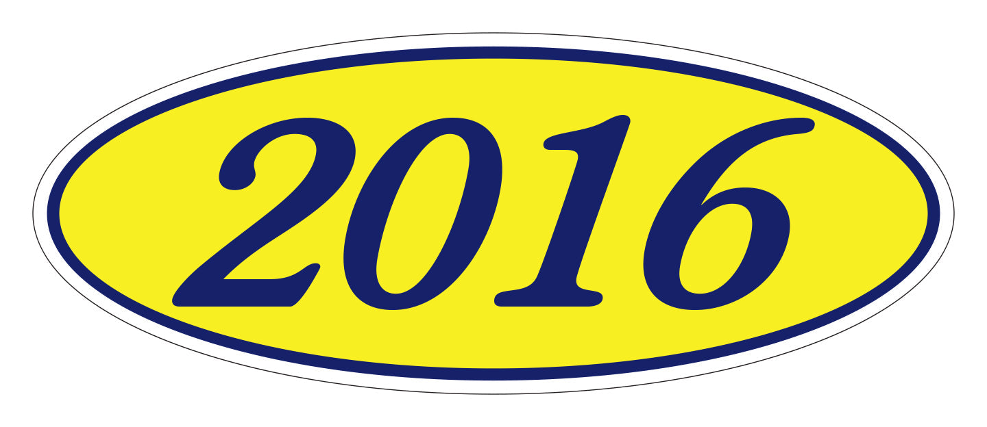 Oval Year Window Sticker