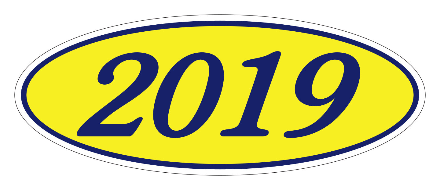 Oval Year Window Sticker