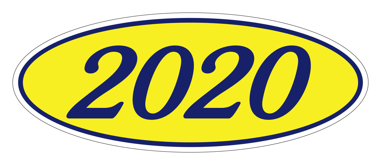 Oval Year Window Sticker