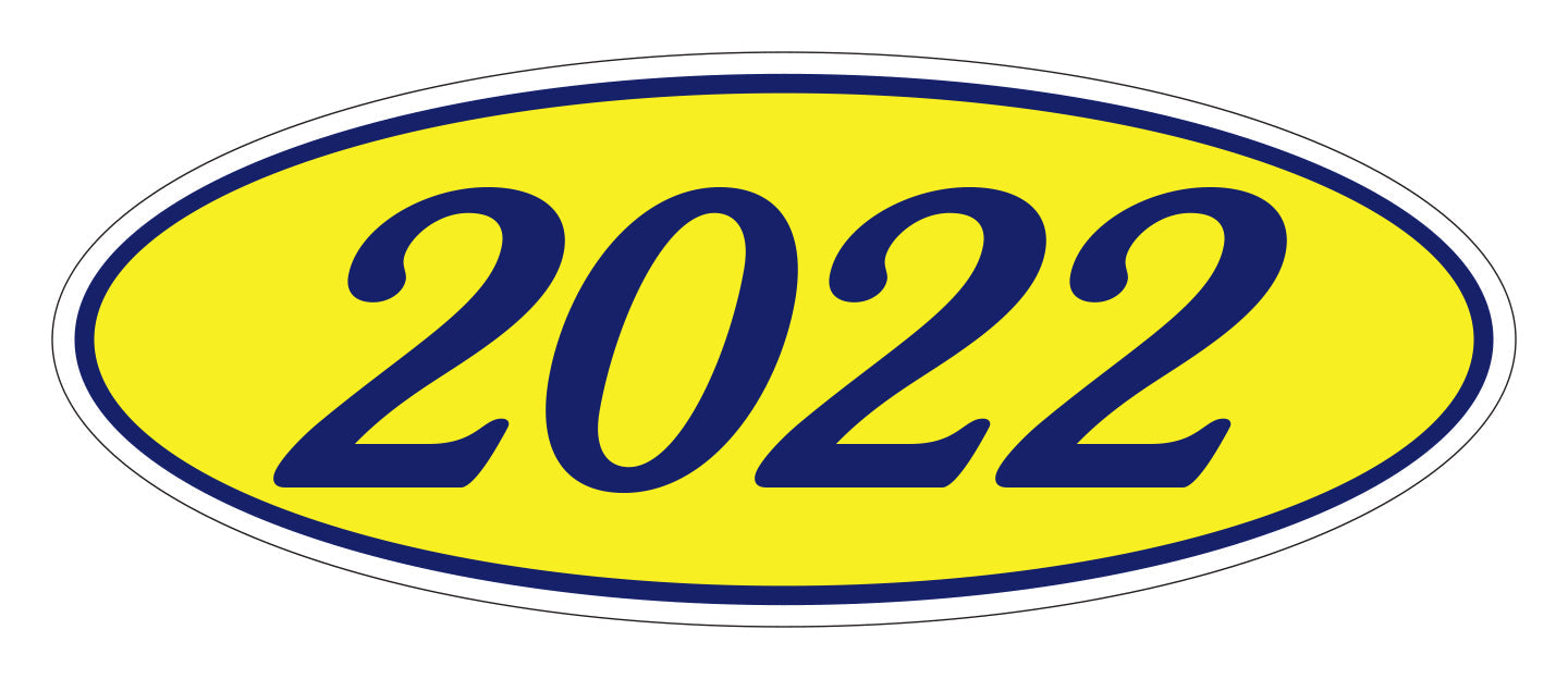 Oval Year Window Sticker