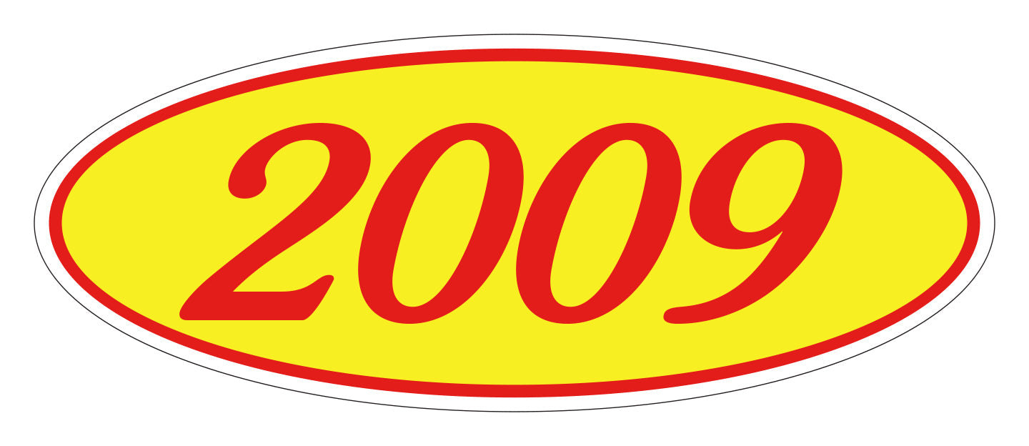 Oval Year Window Sticker