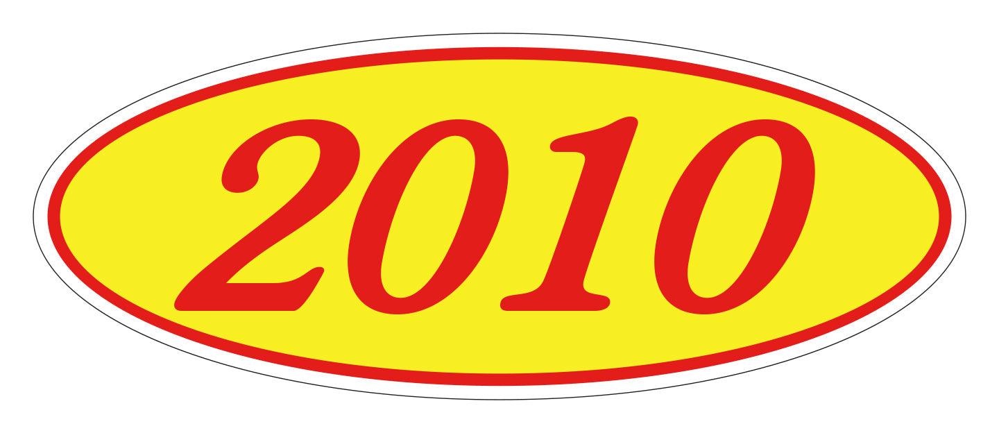 Oval Year Window Sticker