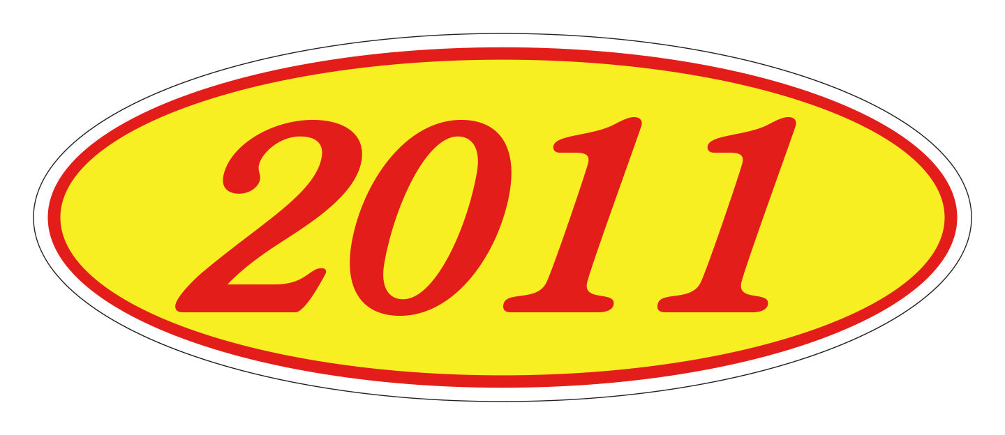 Oval Year Window Sticker
