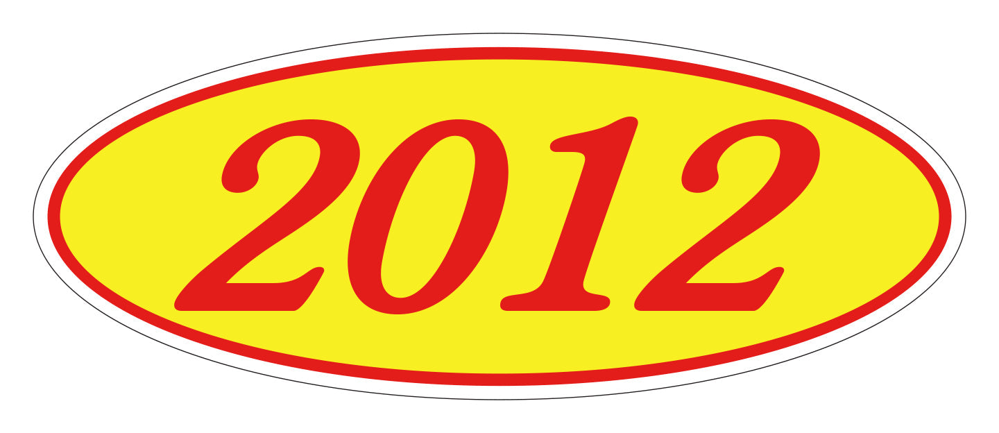 Oval Year Window Sticker