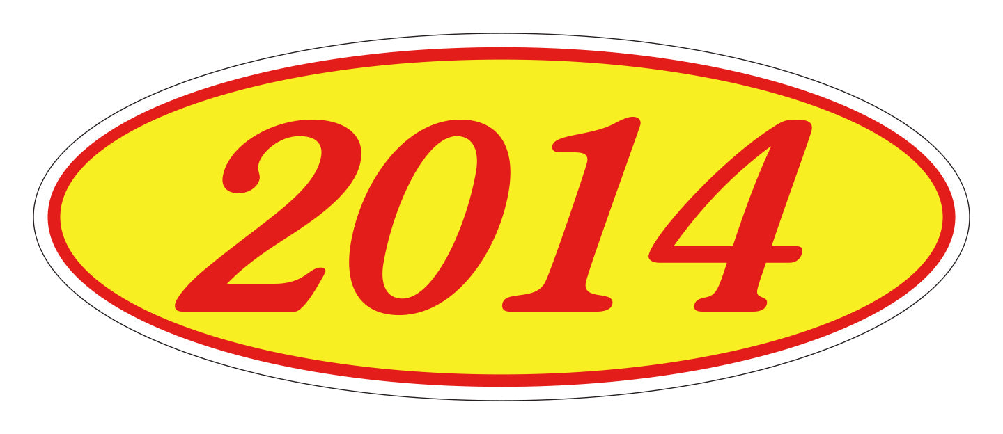 Oval Year Window Sticker
