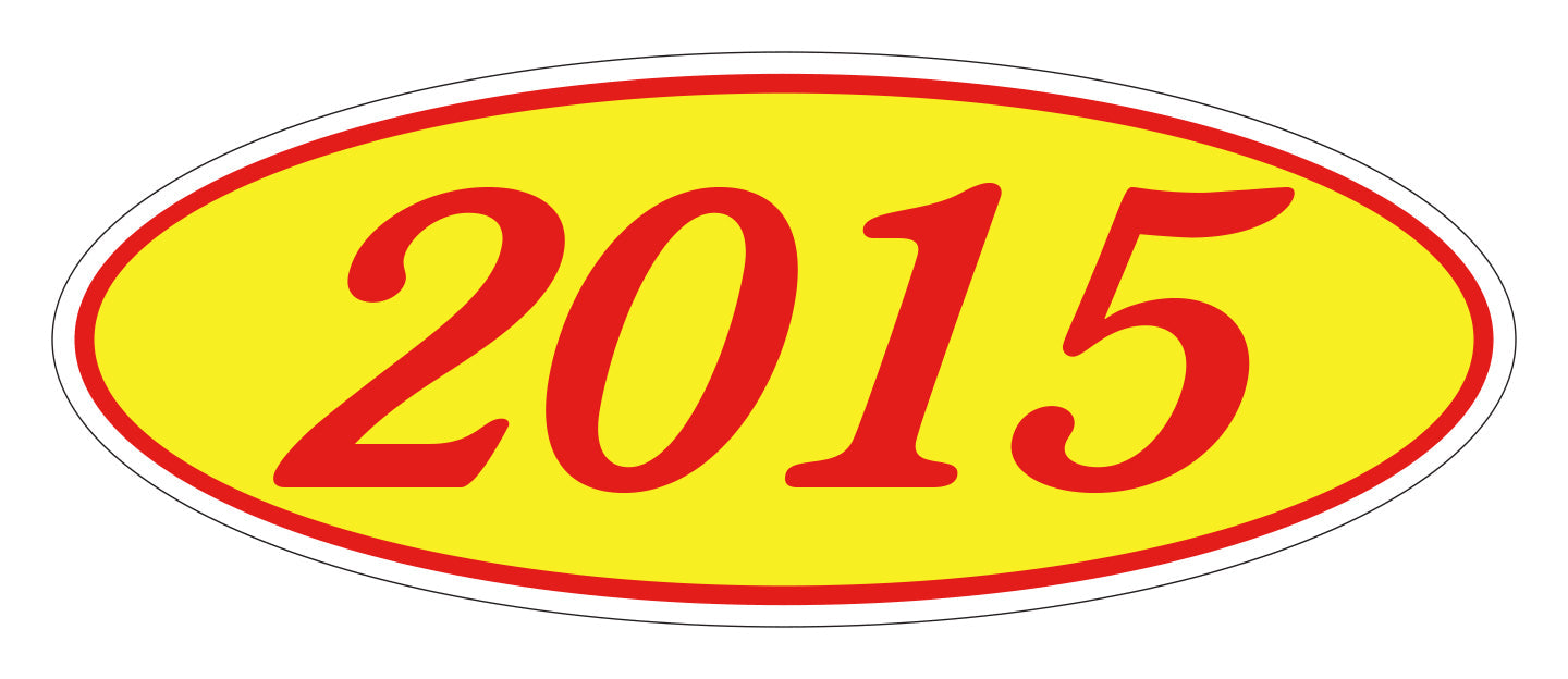 Oval Year Window Sticker