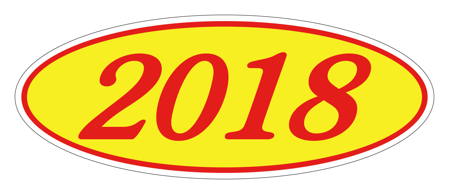 Oval Year Window Sticker