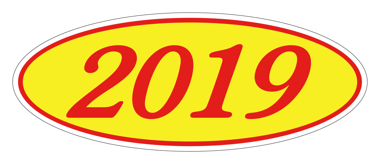 Oval Year Window Sticker