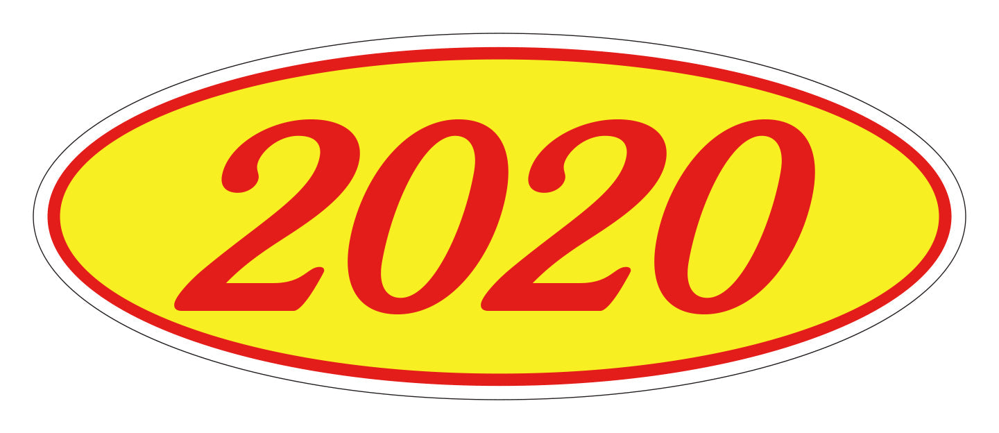 Oval Year Window Sticker