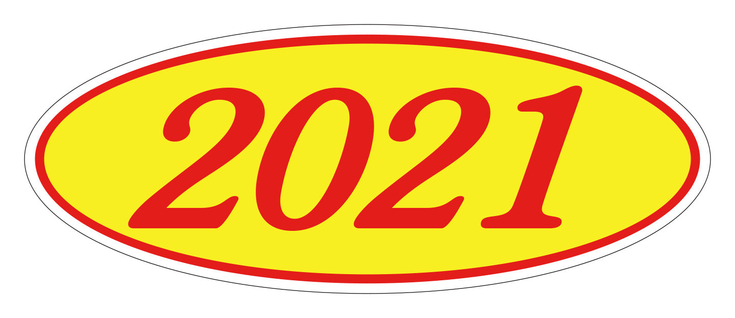 Oval Year Window Sticker