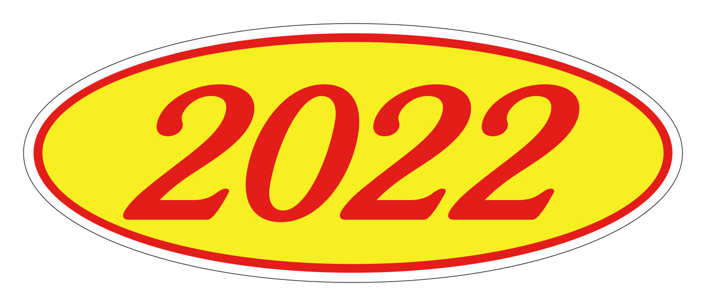 Oval Year Window Sticker