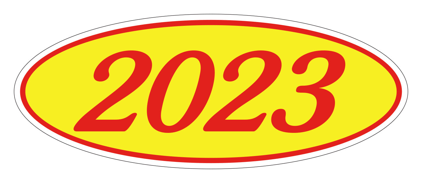 Oval Year Window Sticker