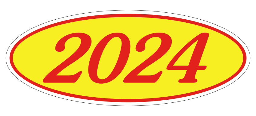 Oval Year Window Sticker