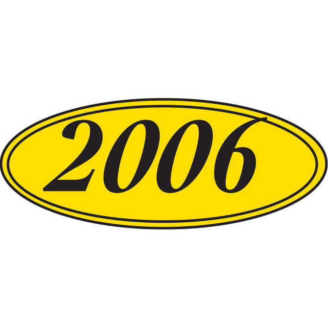 Oval Year Window Sticker