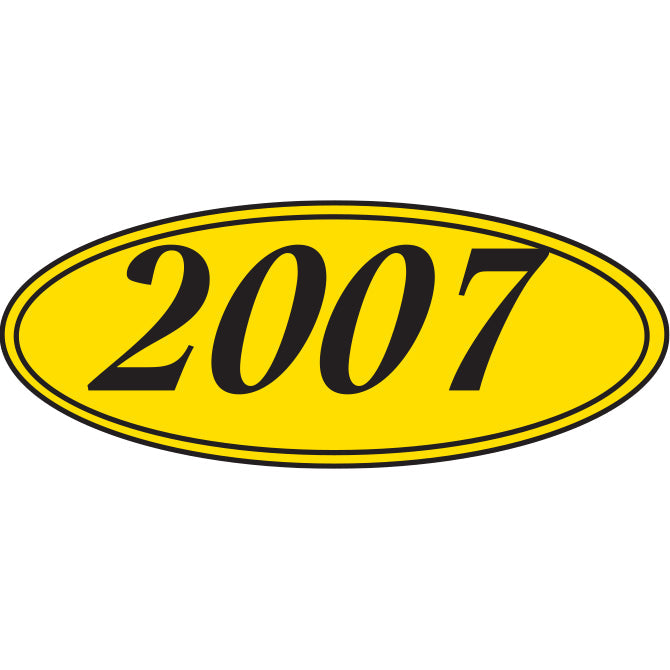 Oval Year Window Sticker