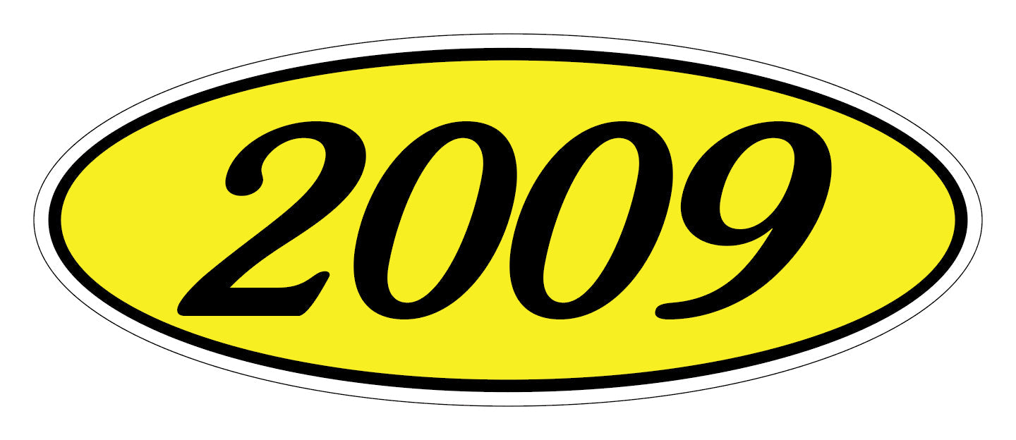 Oval Year Window Sticker