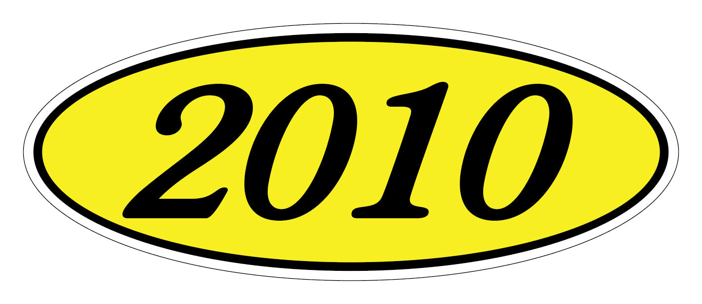Oval Year Window Sticker