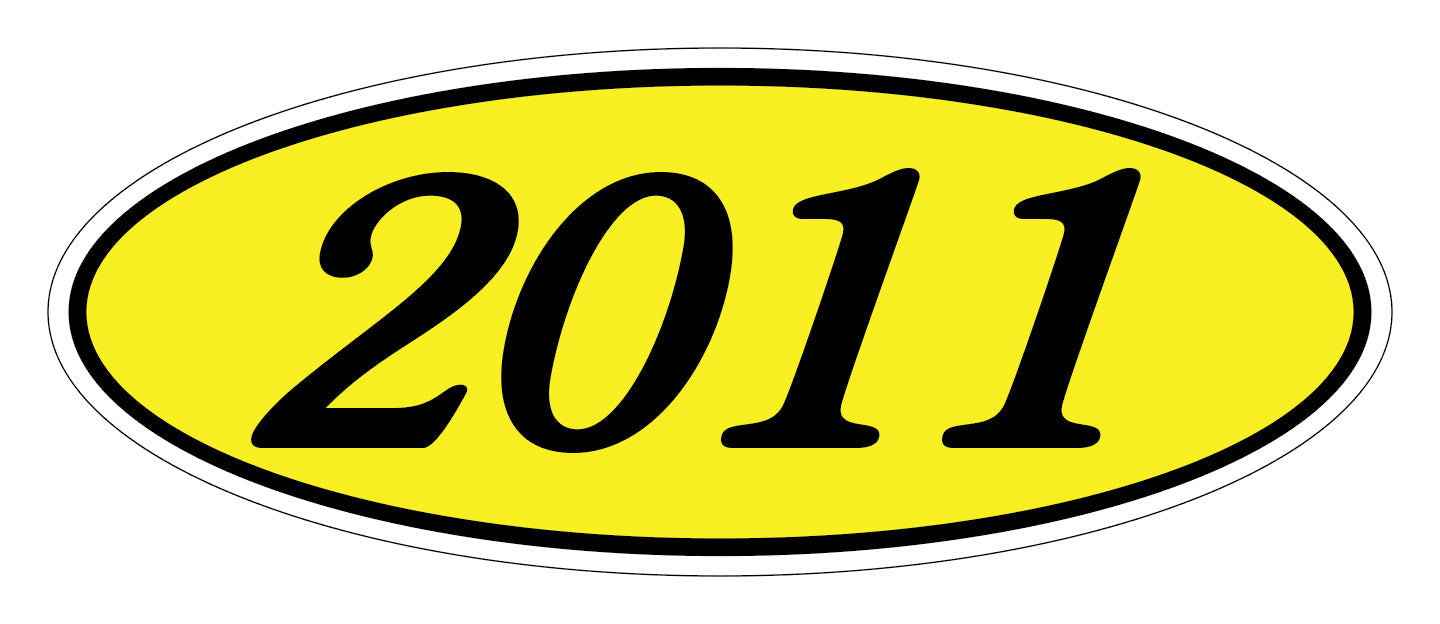 Oval Year Window Sticker