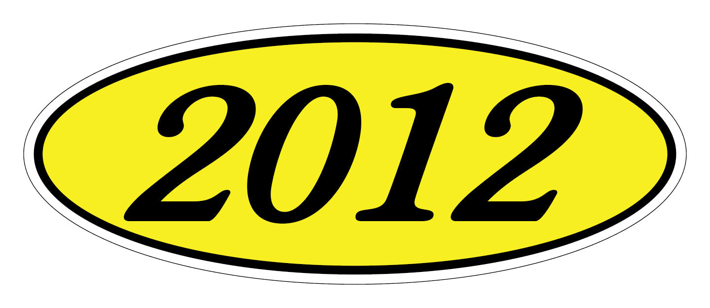 Oval Year Window Sticker