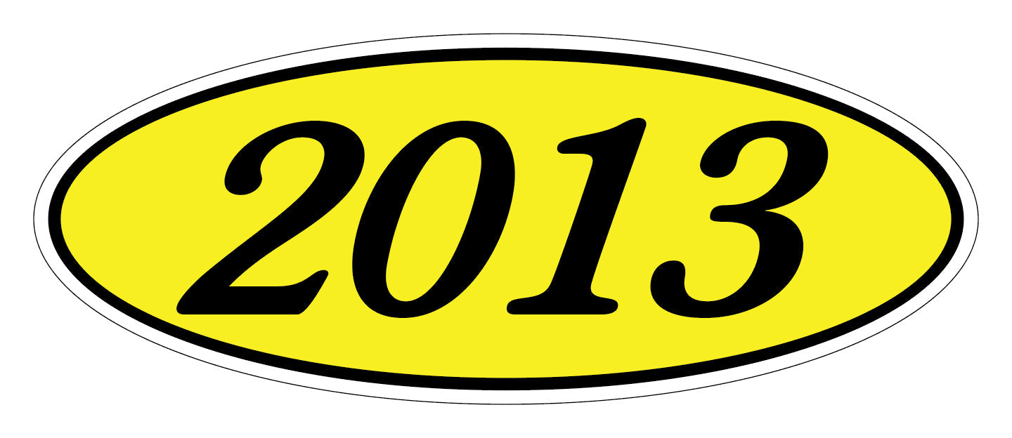 Oval Year Window Sticker