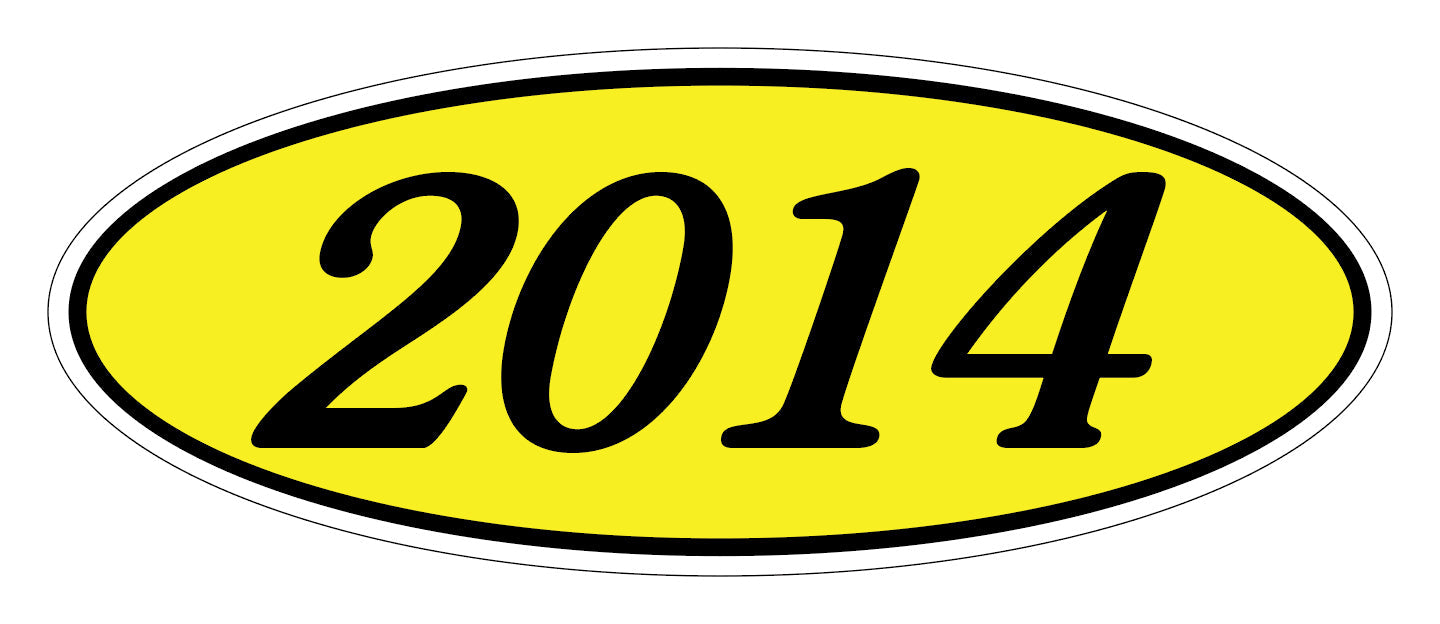 Oval Year Window Sticker