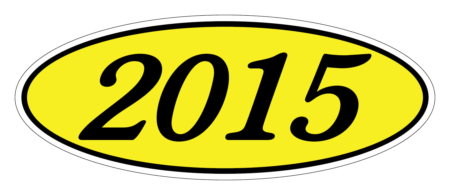 Oval Year Window Sticker