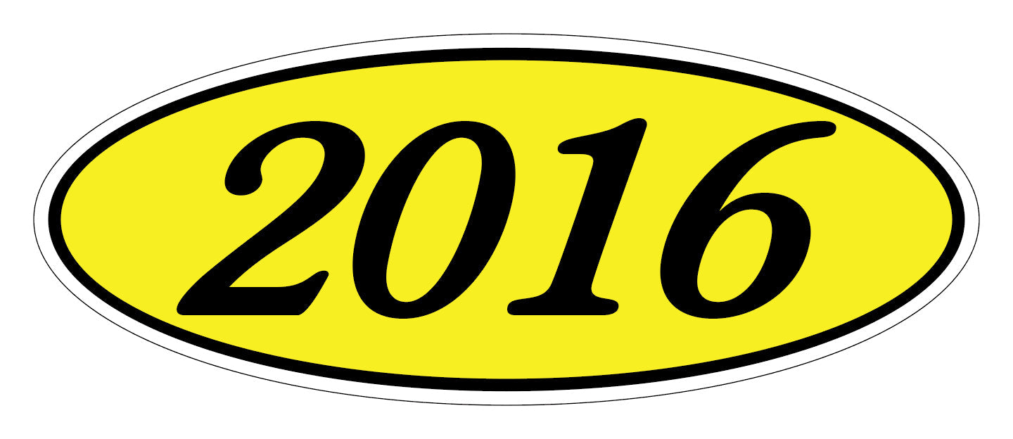 Oval Year Window Sticker