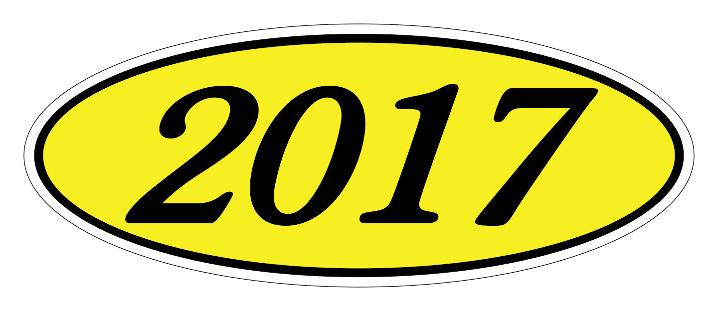 Oval Year Window Sticker