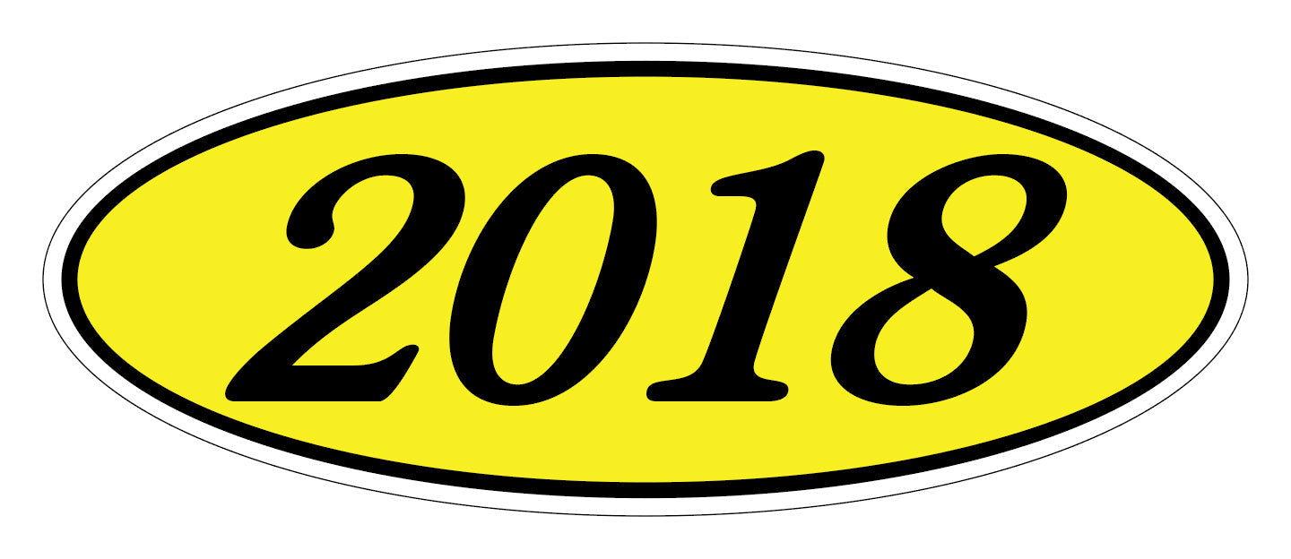 Oval Year Window Sticker